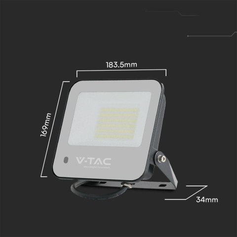 Projektor LED V-TAC 50W Czarny IP65 Pilot VT-44053 RGB+6500K 4000lm