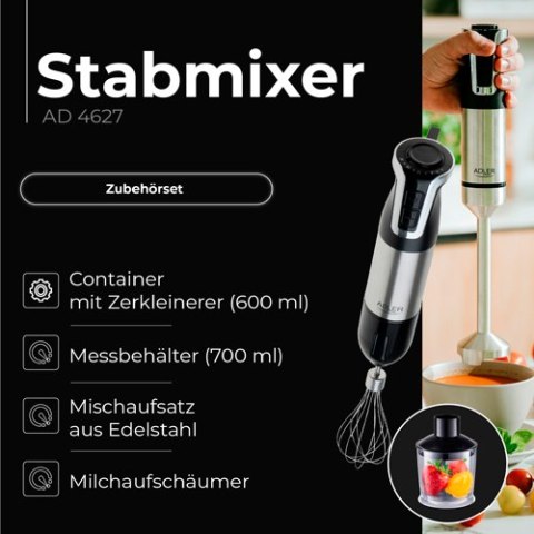 Adler Blender ręczny - zestaw - 1800W