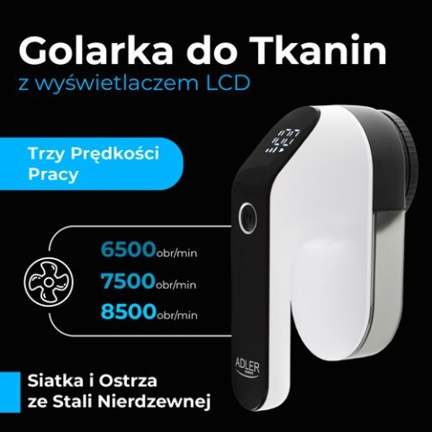 Adler Golarka do Tkanin z Wyświetlaczem LCD + dodatkowe ostrze