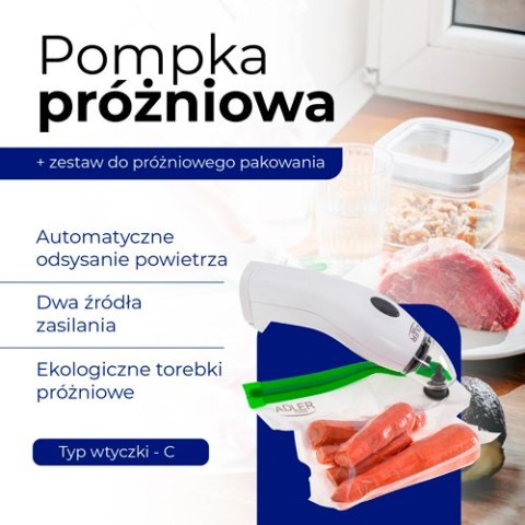 Adler Pompka próżniowa + zestaw do próżniowego pakowania