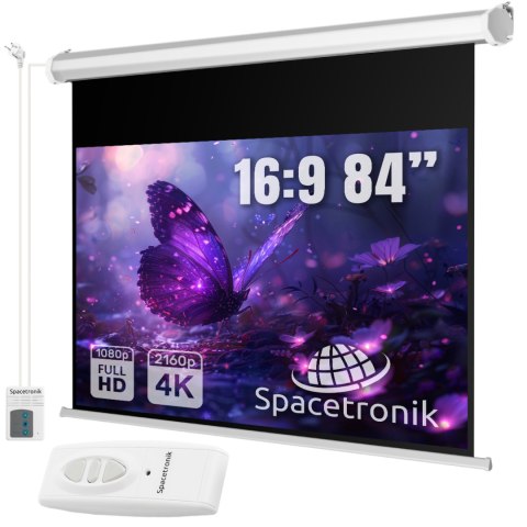 Elektryczny Ekran Projekcyjny Ścienny 84" 16:9