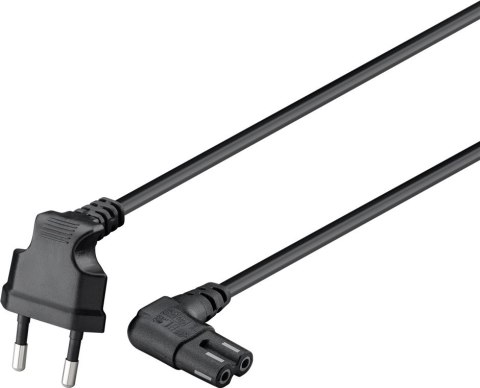Kabel zasilający ósemka C7 Goobay 2x90 czarny 2m