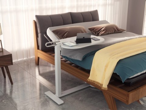 Stolik z manualną regulacją Buddy 06 biały drewno