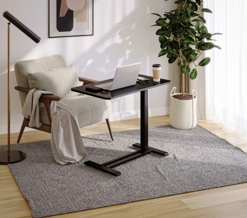 Stolik z manualną regulacją Buddy 07 czarny drewno