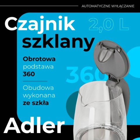 Adler Czajnik szklany 2,0 L