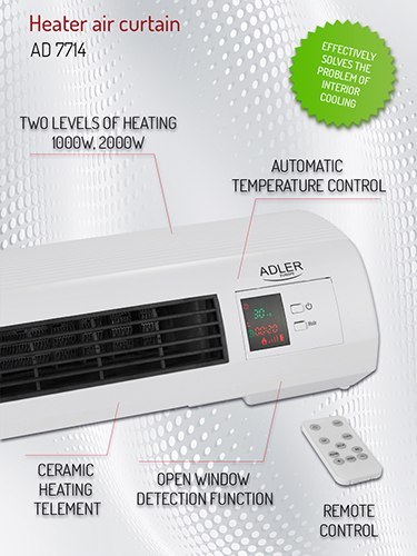 Adler Termowentylator - kurtyna powietrzna