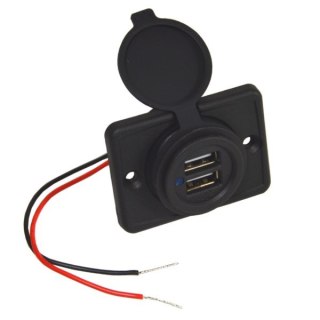 Ładowarka samochodowa montażowa 2x USB 3.0; 12 --