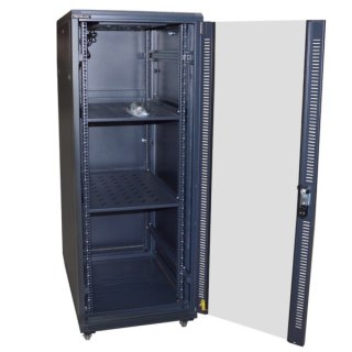 Szafa 19" stojąca 32U 600x1000 BETA RAL9004 szkło