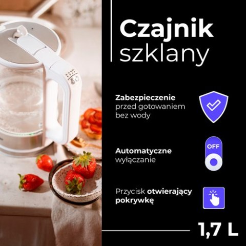 Mesko Czajnik szklany 1,7 L z regulacją temp.