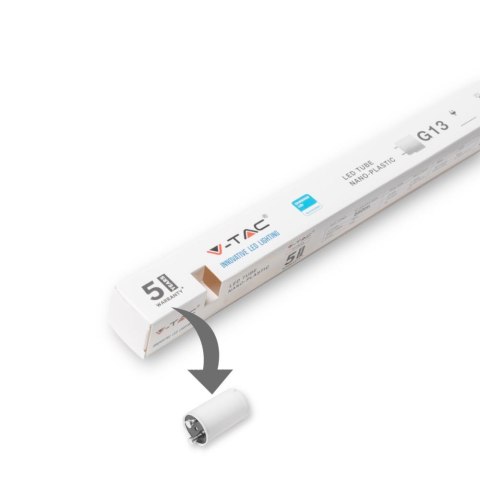 Tuba Świetlówka LED T8 V-TAC SAMSUNG CHIP 120cm 18W G13 VT-121 6400K 1700lm 5 Lat Gwarancji