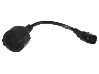 Kabel zasilający C14 - Uni-Schuko 0,2m czarny