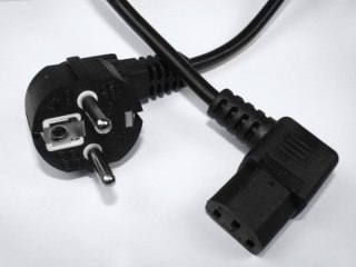 Kabel zasilający komputerowy kątowy 3m