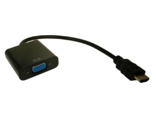 Konwerter HDMI wtyk na VGA gn. + Audio Jack 3,5