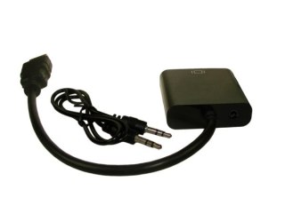 Konwerter HDMI wtyk na VGA gn. + Audio Jack 3,5