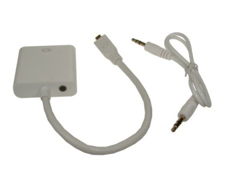Konwerter micro HDMI wtyk na VGA gniazdo + audio