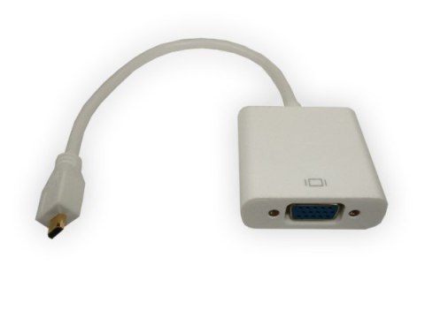 Konwerter microHDMI wtyk na VGA gniazdo na kablu b
