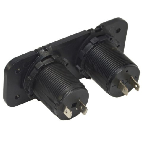 Ładowarka samochodowa montażowa 2x USB 12/24V --