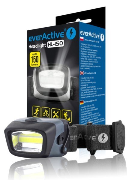 Latarka czołowa 3W LED 150lm everActive