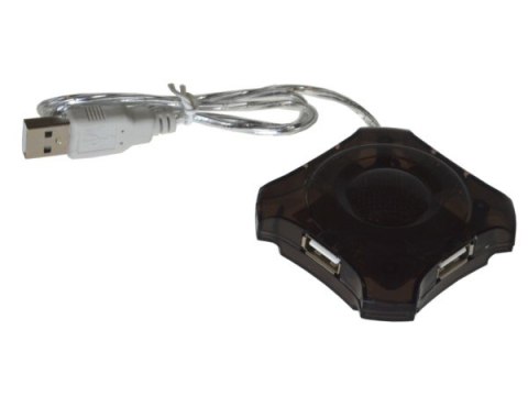 Rozgałęźnik USB 2.0 HUB 4-portowy H306 czarny --