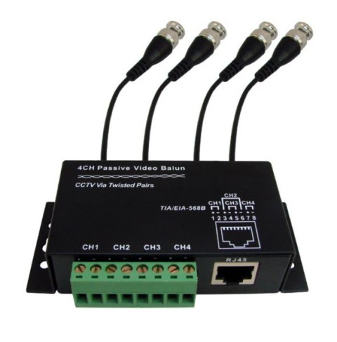 Transformator video pasywny 4-kanałowy na kablu