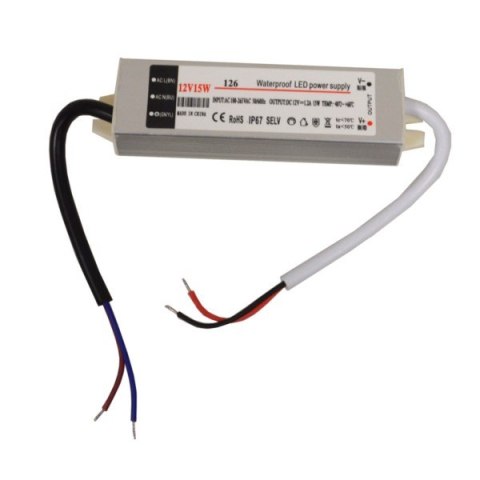 Zasilacz LED 12V 15W napięciowy IP67 aluminium E