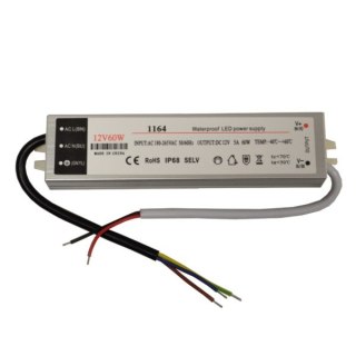 Zasilacz LED 12V 60W napięciowy IP67 aluminium