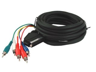 Kabel Euro-5*RCA RGB+audio IN 5,0m-