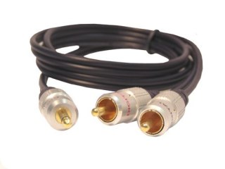 Kabel Jack3,5st-2RCA Digital 1,5m złote Blister