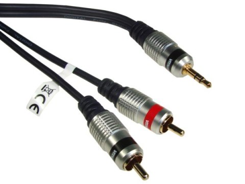Kabel Jack3,5st-2RCA Digital 5,0m złote Bliste --