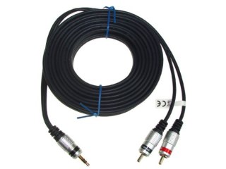 Kabel Jack3,5st-2RCA Digital 5,0m złote Bliste --