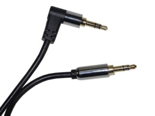 Kabel Jack3,5st.-Jack3,5st. 1,0m kątowo- prosty --