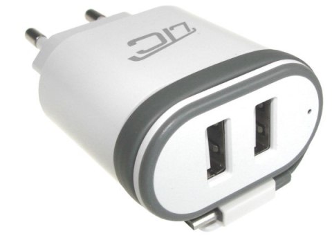 Ładowarka sieciowa micro USB 2,0A + 2x gniazdo --