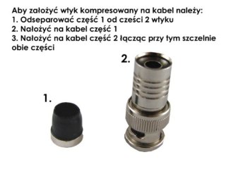 Wtyk BNC kompresowany na RG6 op/10