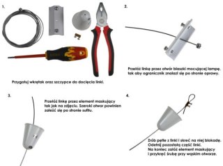 Uchwyt do podwieszenia szynoprzewodów 3 fazy biały