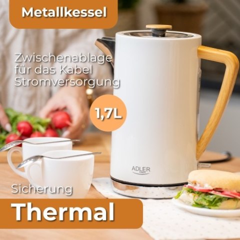 Adler Czajnik metalowy 1,7 L STRIX