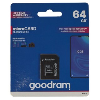 Karta pamięci micro SDXC GOODRAM 64GB Class10 UHS