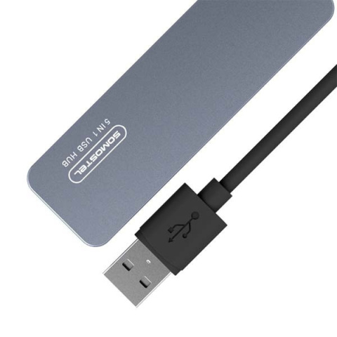 Przejściówka Adaptek Host 4XUSB+TYP-C SMS-BZ09 Rozgałęźnik Somostel