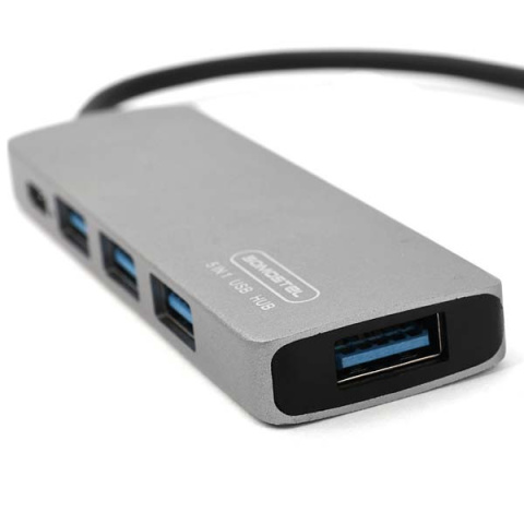 Przejściówka Adaptek Host 4XUSB+TYP-C SMS-BZ09 Rozgałęźnik Somostel