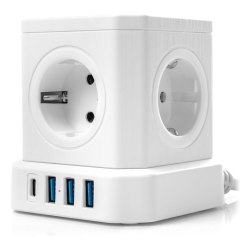 Listwa zasilająca 5xAC 3xUSB 1xUSB-C SPS-C02W