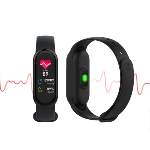 Opaska smartband Smartwath Czarny 1 SMS-GM08 Bransoletka Somostel