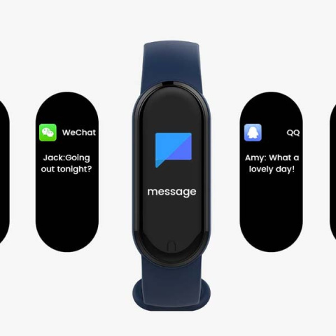 Opaska smartband Smartwath Czarny 1 SMS-GM08 Bransoletka Somostel