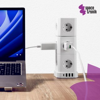 Zestaw Listwa zasilania 13AC 3USB 1USB-C SPS-CS01W