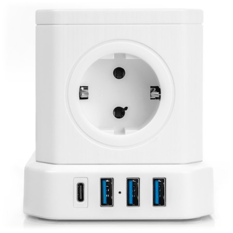 Zestaw Listwa zasilania 13AC 3USB 1USB-C SPS-CS01W