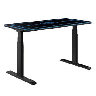 Blat do biurka gamingowy z LED 136 x 66 x 2.6 cm