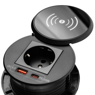 Gniazdo blatowe okrągłe Spacetronik SPS-R1D43B