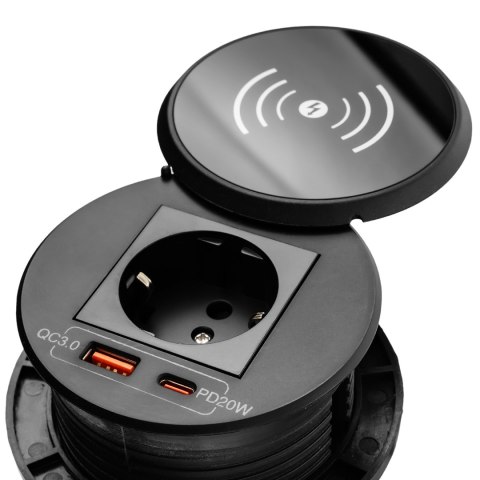 Gniazdo blatowe okrągłe Spacetronik SPS-R1D43B