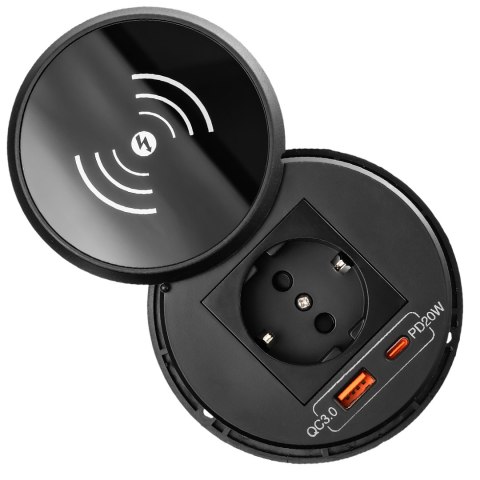 Gniazdo blatowe okrągłe Spacetronik SPS-R1D43B