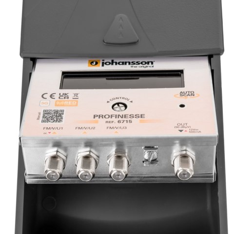 Wzmacniacz Johansson KIT6715 3x FM/VHF/UHF 90 dBµV Wzmacniacz Johansson KIT6715 3x FM/VHF/UHF 90 dBµV