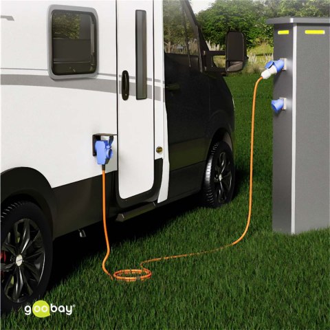 Adapter kabel CEE na CEE 16A i Schuko 90st 5m