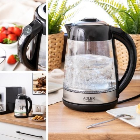 Adler Czajnik szklany 1,7 L z regulacją temp.
